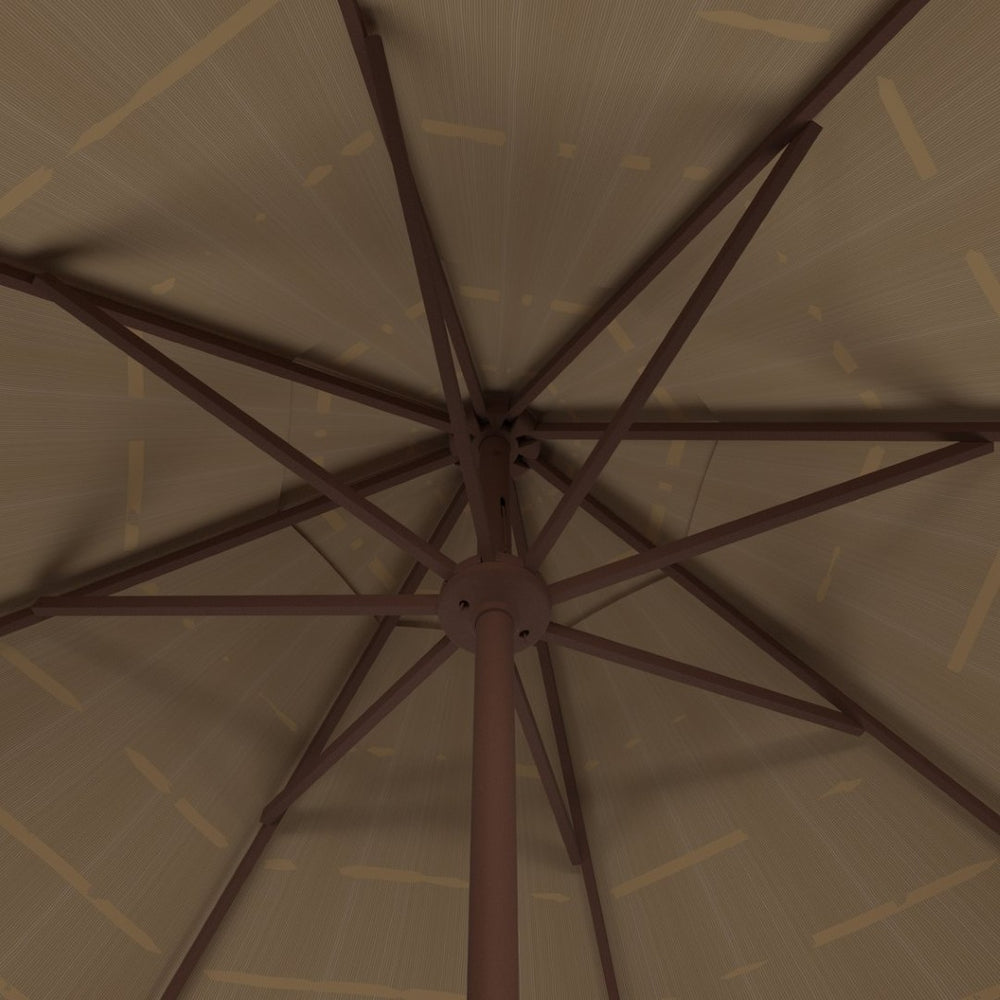 Safavieh NEMERY 11 FT Tiki Umbrella – Durable Outdoor Shade with Charming Thatch Style for Patio & Poolside Fun PAT8112A