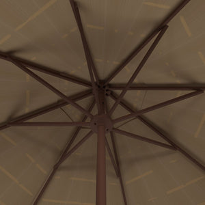 Safavieh NEMERY 11 FT Tiki Umbrella – Durable Outdoor Shade with Charming Thatch Style for Patio & Poolside Fun PAT8112A