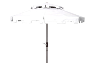 Safavieh ZIMMERMAN 9FT Double Top Market Umbrella - Elegant Outdoor Shade for Patios & Verandas White PAT8200K