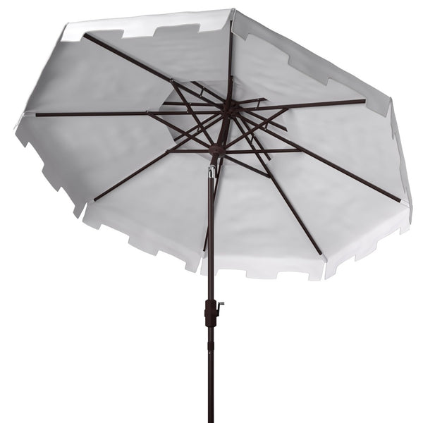Safavieh ZIMMERMAN 9FT Double Top Market Umbrella - Elegant Outdoor Shade for Patios & Verandas White PAT8200K