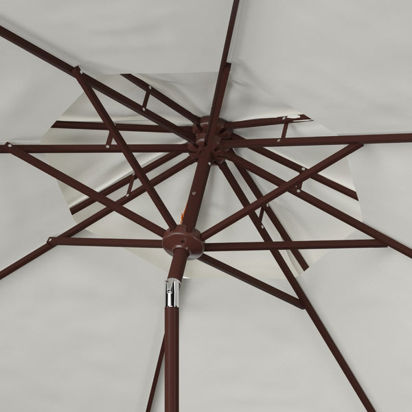 Safavieh LORENIA 9ft Double Top Market Umbrella – Elegant Outdoor Shade for Patios, Decks & Dining Spaces White PAT8201F