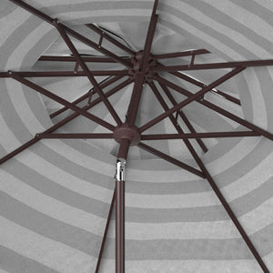 Safavieh ELSA FASHION LINE 9FT DOUBLE TOP UMBRELLA - Elegant European Design for Stylish Outdoor Spaces Black / White PAT8203A