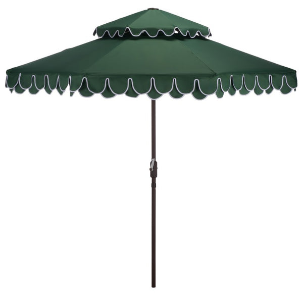 Safavieh Elegant Vented Square Patio Umbrella 9Ft Fiberglass Frame Outdoor Garden Shade PAT8206H