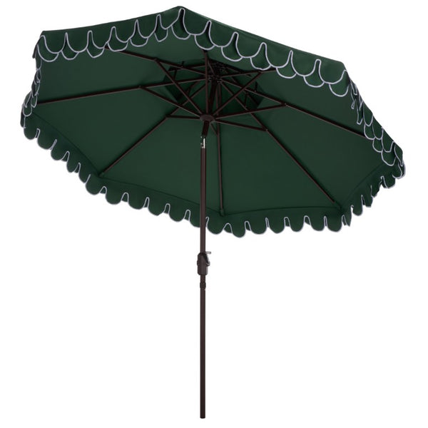 Safavieh Elegant Vented Square Patio Umbrella 9Ft Fiberglass Frame Outdoor Garden Shade PAT8206H