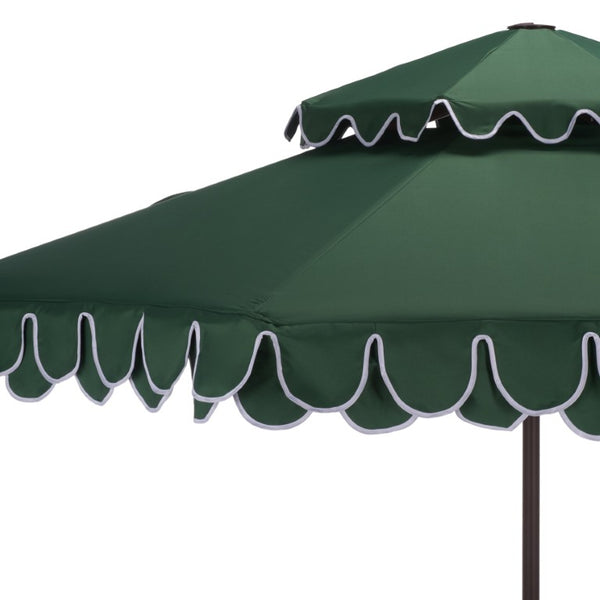 Safavieh Elegant Vented Square Patio Umbrella 9Ft Fiberglass Frame Outdoor Garden Shade PAT8206H