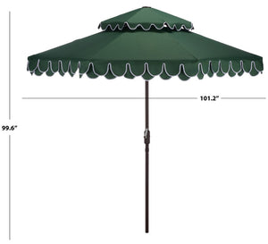 Safavieh Elegant Vented Square Patio Umbrella 9Ft Fiberglass Frame Outdoor Garden Shade PAT8206H