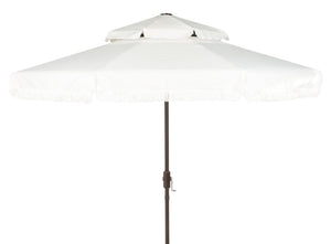 Safavieh MILAN 9FT Double Top Crank Umbrella - Elegant Outdoor Shade for Patios, Poolside, and Gatherings Ivory PAT8208C