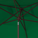 Safavieh Zimmerman 6.5 X 10 Ft Rect Market Umbrella Dark Green/White Trim Aluminum PAT8300B