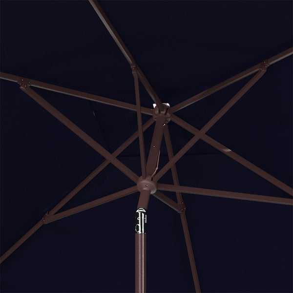 Safavieh KAMEN 6.5ft x 10ft Auto Tilt Rectangle Market Umbrella for Stylish Outdoor Shade and Comfort Navy PAT8301C