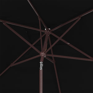 Safavieh KAMEN 6.5ft x 10ft Auto Tilt Rectangle Market Umbrella for Stylish Outdoor Shade and Comfort Black PAT8301D