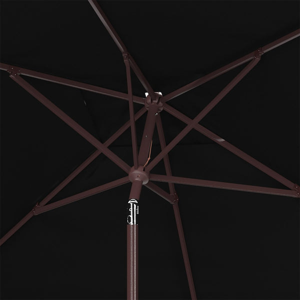 Safavieh KAMEN 6.5ft x 10ft Auto Tilt Rectangle Market Umbrella for Stylish Outdoor Shade and Comfort Black PAT8301D