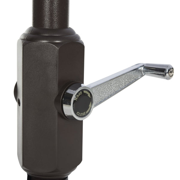 Safavieh IRIS FASHION LINE 6.5x10FT Rectangular Market Umbrella for Chic Outdoor Living & Sun Protection Navy / White PAT8304B