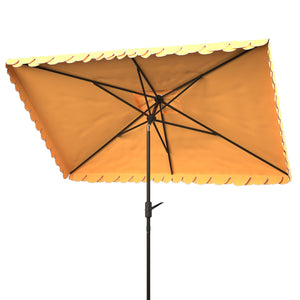 Safavieh Elegant Valance 6.5 X 10 Ft Rect Umbrella Yellow Aluminum PAT8306B