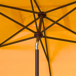 Safavieh Milan Fringe 6.5 X 10 Ft Rect Crank Umbrella Yellow Aluminum PAT8308D