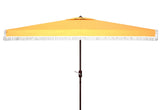 Safavieh Milan Fringe 6.5 X 10 Ft Rect Crank Umbrella Yellow Aluminum PAT8308D