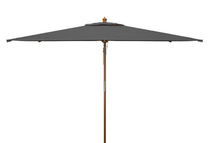 Safavieh AKLIN 6.5ft x 10ft Rectangular Wooden Pulley Market Umbrella for Stylish Outdoor Shade Solutions Grey PAT8309B