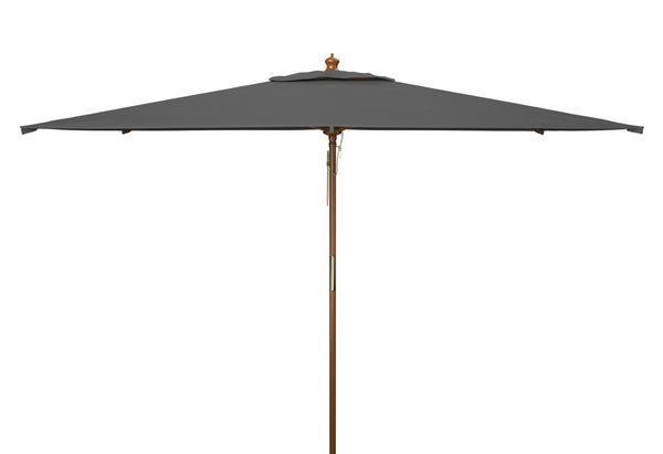 Safavieh AKLIN 6.5ft x 10ft Rectangular Wooden Pulley Market Umbrella for Stylish Outdoor Shade Solutions Grey PAT8309B