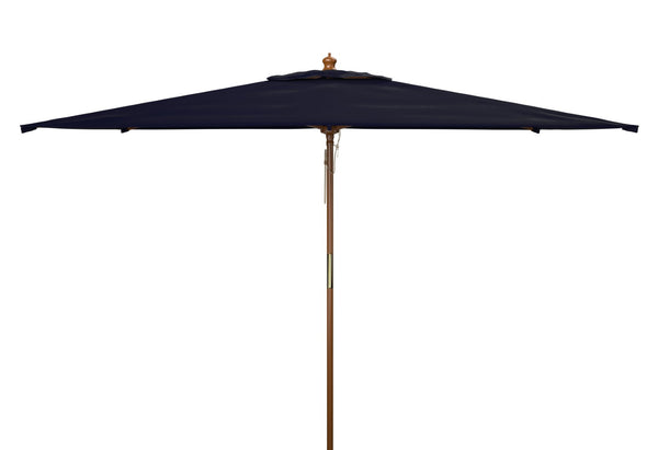 Safavieh AKLIN 6.5ft x 10ft Rectangular Wooden Pulley Market Umbrella for Stylish Outdoor Shade Solutions Navy PAT8309C