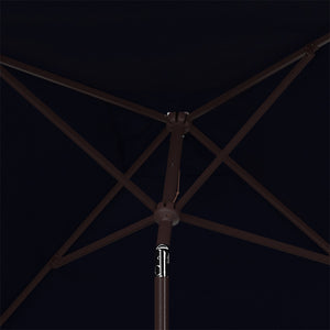 Safavieh Zimmerman 7.5 Ft Square Market Umbrella Navy Aluminum PAT8401C