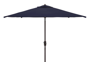 Safavieh Zimmerman 7.5 Ft Square Market Umbrella Navy Aluminum PAT8401C