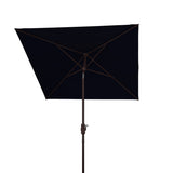 Safavieh Zimmerman 7.5 Ft Square Market Umbrella Navy Aluminum PAT8401C