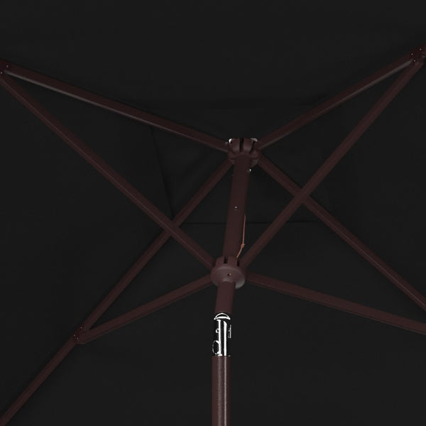 Safavieh Zimmerman 7.5 Ft Square Market Umbrella Black Aluminum PAT8401D