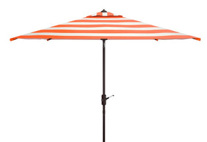 Safavieh Iris Fashion Line 7.5 Ft Square Umbrella Orange Stripe Aluminum PAT8404C