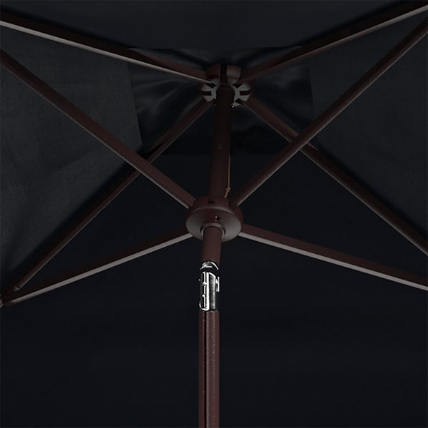 Safavieh ELEGANT Square Patio Umbrella with Petal Valance – Stylish Shade for Your Outdoor Oasis & Decor Navy / White PAT8406A