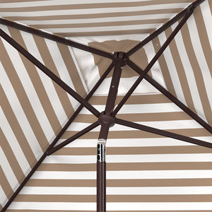 Safavieh Athens 7.5 Ft Square Crank Umbrella Beige Aluminum PAT8407B