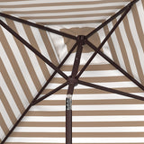 Safavieh Athens 7.5 Ft Square Crank Umbrella Beige Aluminum PAT8407B