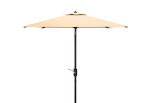 Safavieh Athens 7.5 Ft Square Crank Umbrella Beige Aluminum PAT8407B