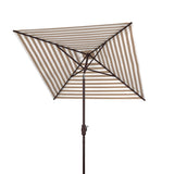 Safavieh Athens 7.5 Ft Square Crank Umbrella Beige Aluminum PAT8407B