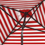 Safavieh Athens 7.5 Ft Square Crank Umbrella Red Aluminum PAT8407F