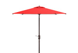 Safavieh Athens 7.5 Ft Square Crank Umbrella Red Aluminum PAT8407F