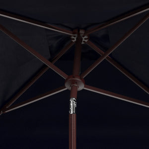 Safavieh VENICE 7.5 FT Square Crank Umbrella - Chic Outdoor Shade Solution for Patios and Poolside Retreats Navy / White PAT8410A
