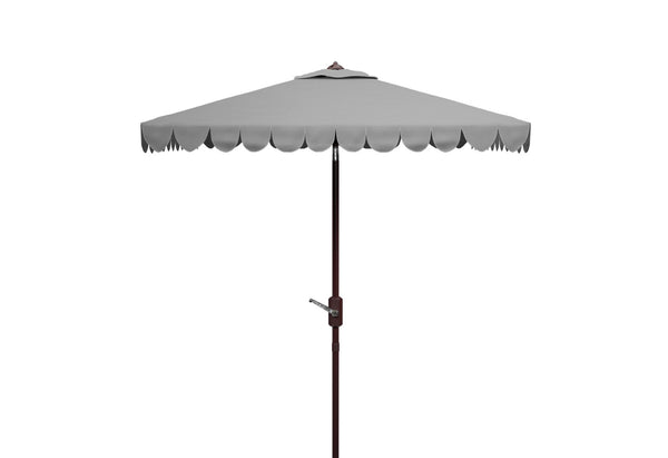 Safavieh VENICE 7.5 FT Square Crank Umbrella - Chic Outdoor Shade Solution for Patios and Poolside Retreats Grey PAT8410B