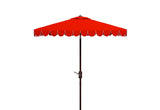 Safavieh Venice 7.5 Ft Square Crank Umbrella Red Aluminum PAT8410C