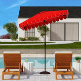 Safavieh Venice 7.5 Ft Square Crank Umbrella Red Aluminum PAT8410C