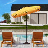 Safavieh Venice 7.5 Ft Square Crank Umbrella Yellow Aluminum PAT8410D