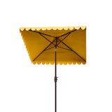 Safavieh Venice 7.5 Ft Square Crank Umbrella Yellow Aluminum PAT8410D