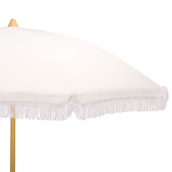 Valencia 6.5 Ft Beach Umbrella — Portable Uv Protection Canopy With Durable Metal Frame For Outdoors