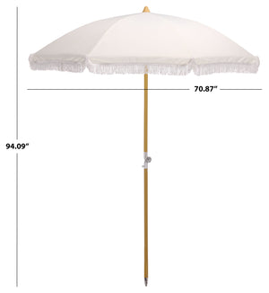 Valencia 6.5 Ft Beach Umbrella — Portable Uv Protection Canopy With Durable Metal Frame For Outdoors