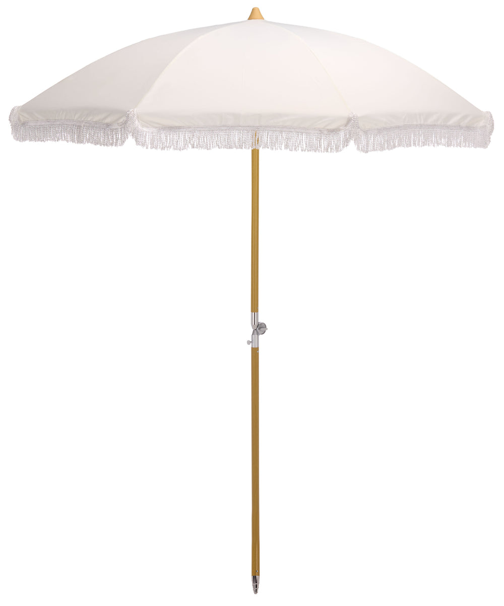 Valencia 6.5 Ft Beach Umbrella — Portable Uv Protection Canopy With Durable Metal Frame For Outdoors