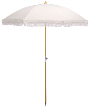 Valencia 6.5 Ft Beach Umbrella — Portable Uv Protection Canopy With Durable Metal Frame For Outdoors