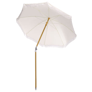 Valencia 6.5 Ft Beach Umbrella — Portable Uv Protection Canopy With Durable Metal Frame For Outdoors