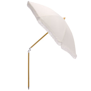 Valencia 6.5 Ft Beach Umbrella — Portable Uv Protection Canopy With Durable Metal Frame For Outdoors