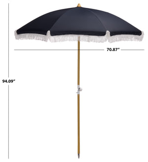 Valencia 6.5 Ft Beach Umbrella — Portable Uv Protection Canopy With Durable Metal Frame For Outdoors