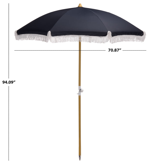 Valencia 6.5 Ft Beach Umbrella — Portable Uv Protection Canopy With Durable Metal Frame For Outdoors