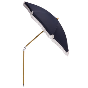 Valencia 6.5 Ft Beach Umbrella — Portable Uv Protection Canopy With Durable Metal Frame For Outdoors