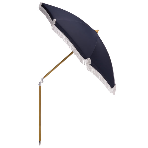 Valencia 6.5 Ft Beach Umbrella — Portable Uv Protection Canopy With Durable Metal Frame For Outdoors